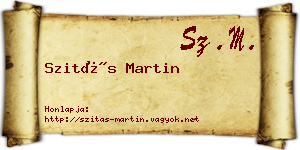 Szitás Martin névjegykártya